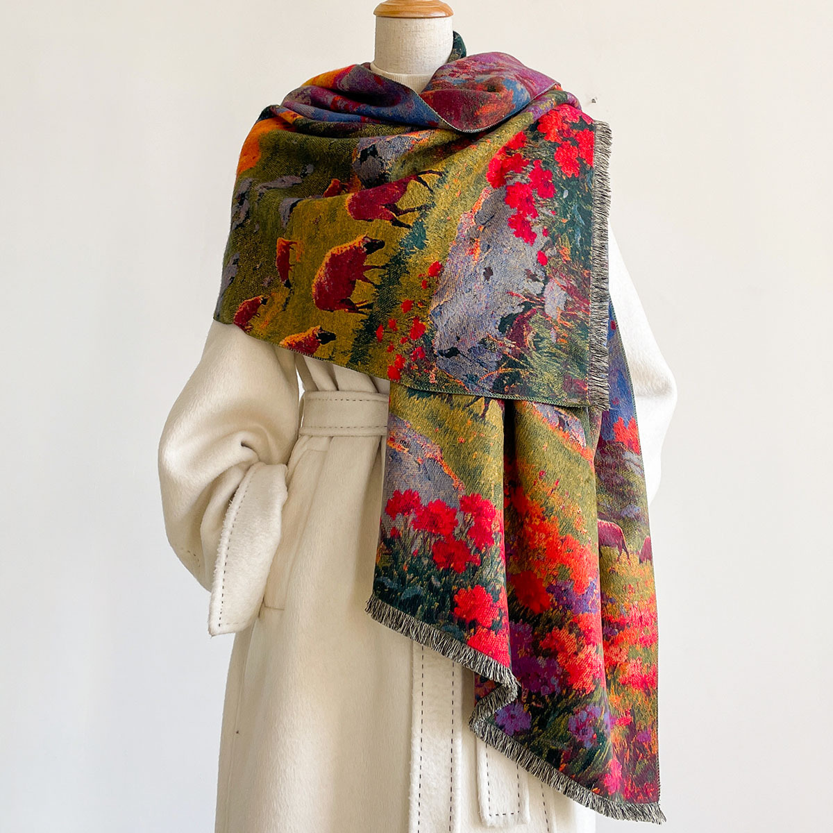 Women Imitation Cashmere Scarf - огляд і ціна Pashmina Wrap Large